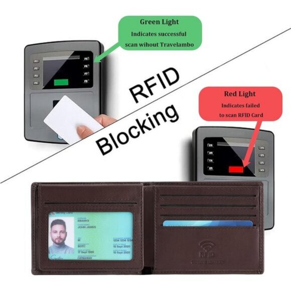 ⚡Travelambo Men Oil Wax Ochre Genuine Leather Handmade Bifold Stylish Wallets - Picture 4 of 9